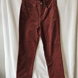 Old Navy OG Straight Corduroy Pants in Deep Red-Brown